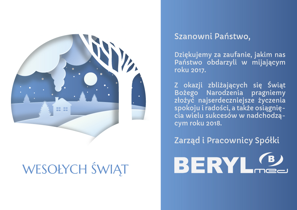 BerylMed - Zyczenia Swiateczne 2017