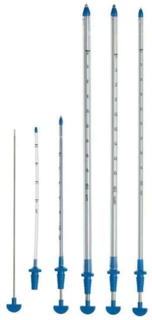 Trokar do cewnika z trójstronną końcówką tnącą do drenażu